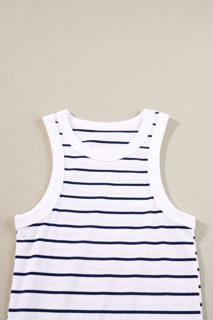 Black and white striped tank mini dress: a must-have for summer!  pen_spark